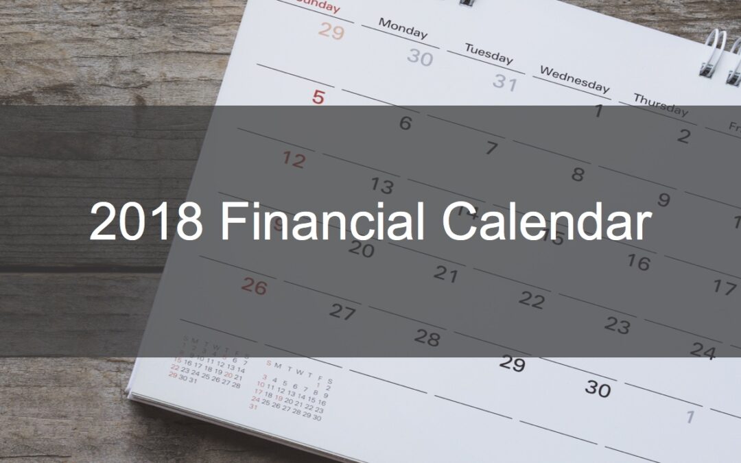 2018 Financial Calendar